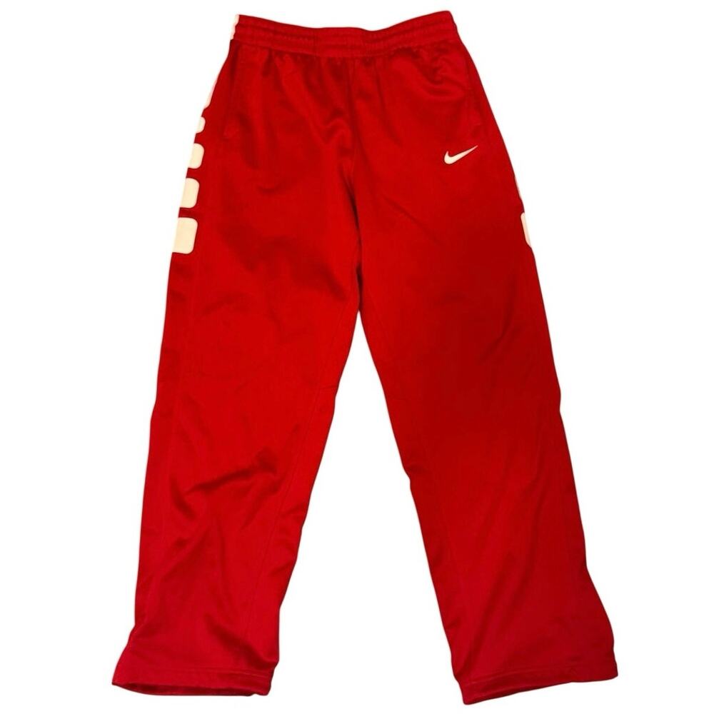 Nike Elite Womens Basketball Track Pants Red Therma Fit Elastic Waist L Large